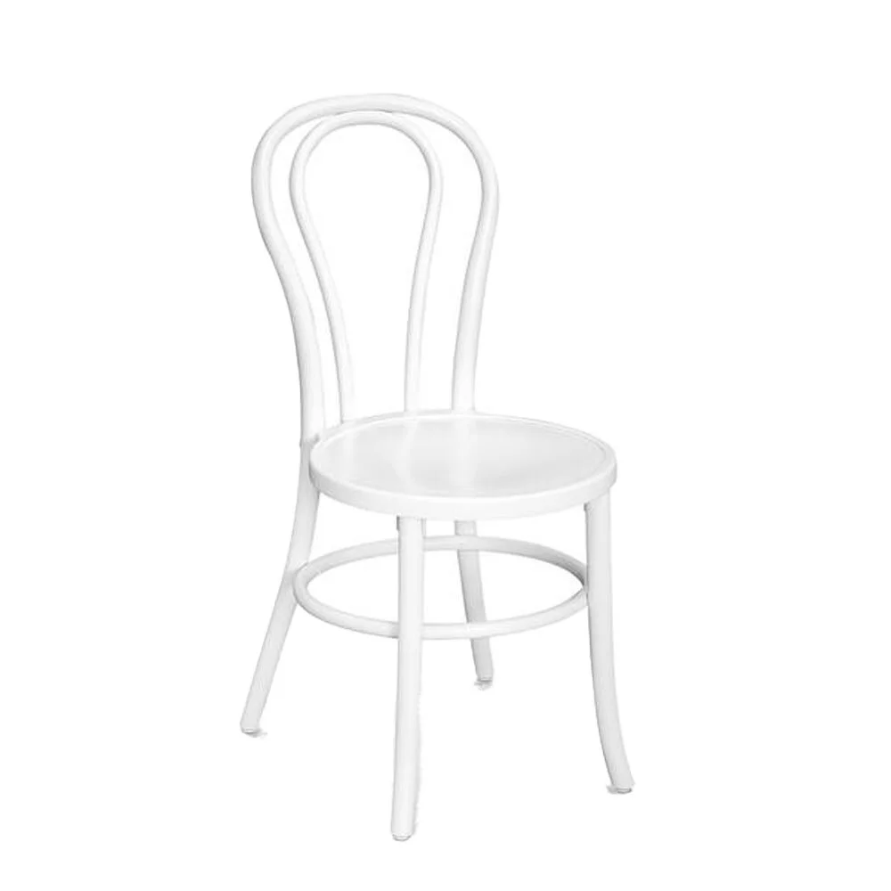 white bentwood chair hire Melbourne, bentwood wedding chair Melbourne, ergonomic event chair Melbourne, white wooden chair hire Melbourne